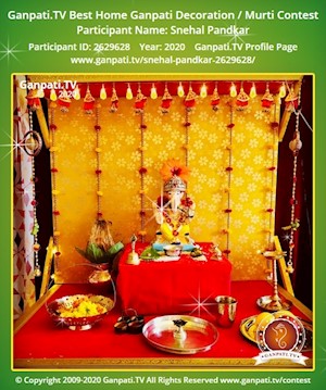 Snehal Pandkar Home Ganpati Picture