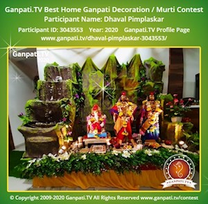 Dhaval Pimplaskar Home Ganpati Picture