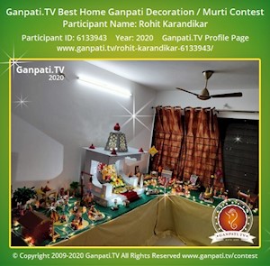 Rohit Karandikar Home Ganpati Picture