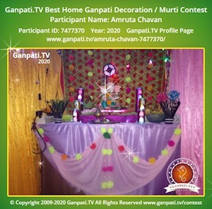Amruta Chavan Home Ganpati Picture