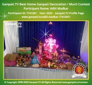 Aditi Madkar Home Ganpati Picture