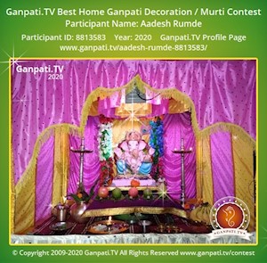 Aadesh Rumde Home Ganpati Picture