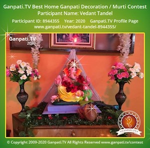 Vedant Tandel Home Ganpati Picture