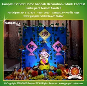 Akash K Home Ganpati Picture