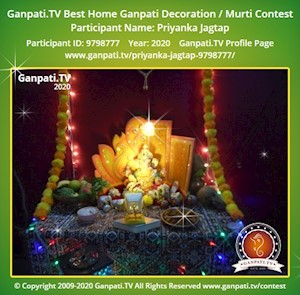 Priyanka Jagtap Home Ganpati Picture